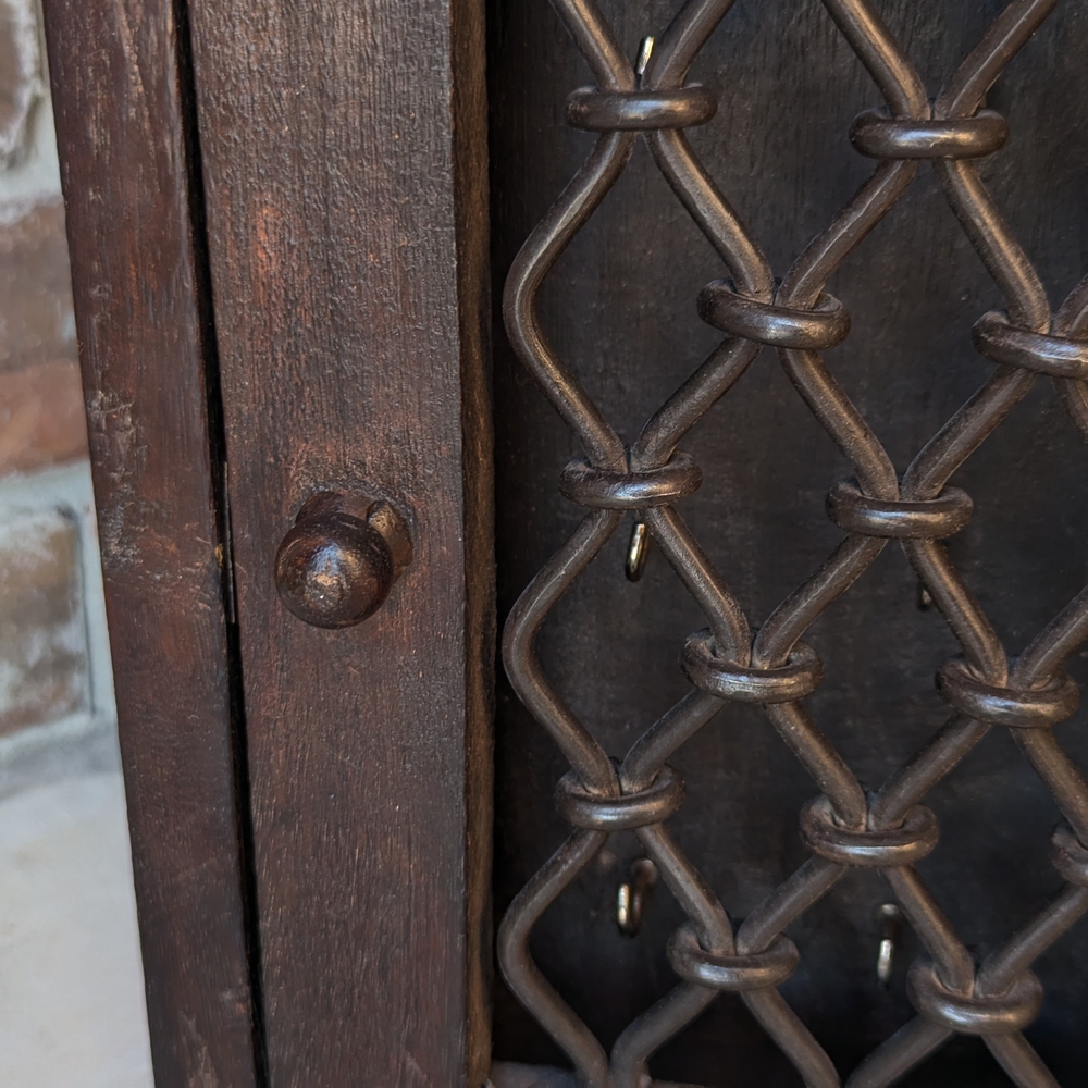Solid Wood Key Hanging Wall Cabinet Box Rustic Farmhouse Mission Craftsman Cabin - Picture 3 of 10